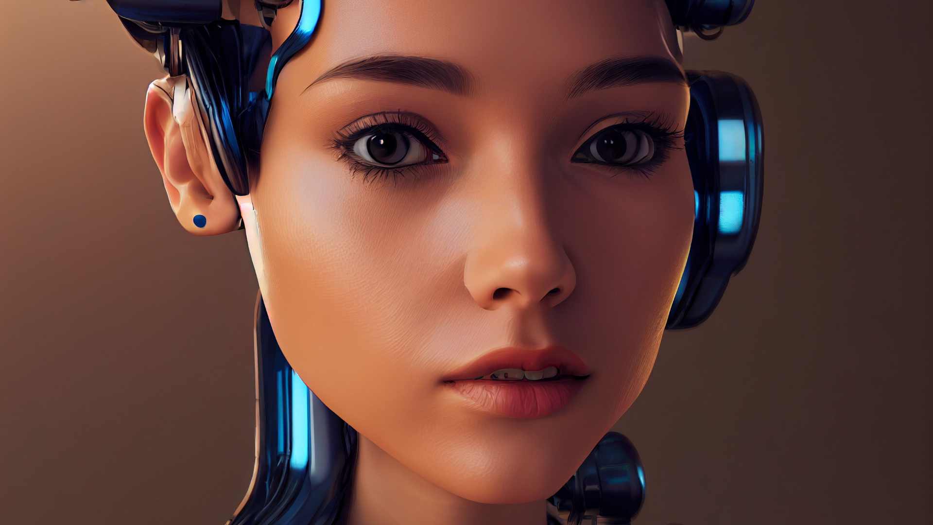 robot avec un visage humain